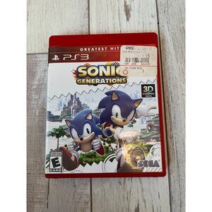 Sega Sonic Generations PS3 Video Game Greatest Hits Rated E Preowned